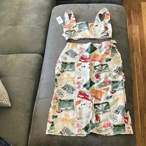 Brand new REFORMATION Primo 2 piece linen set